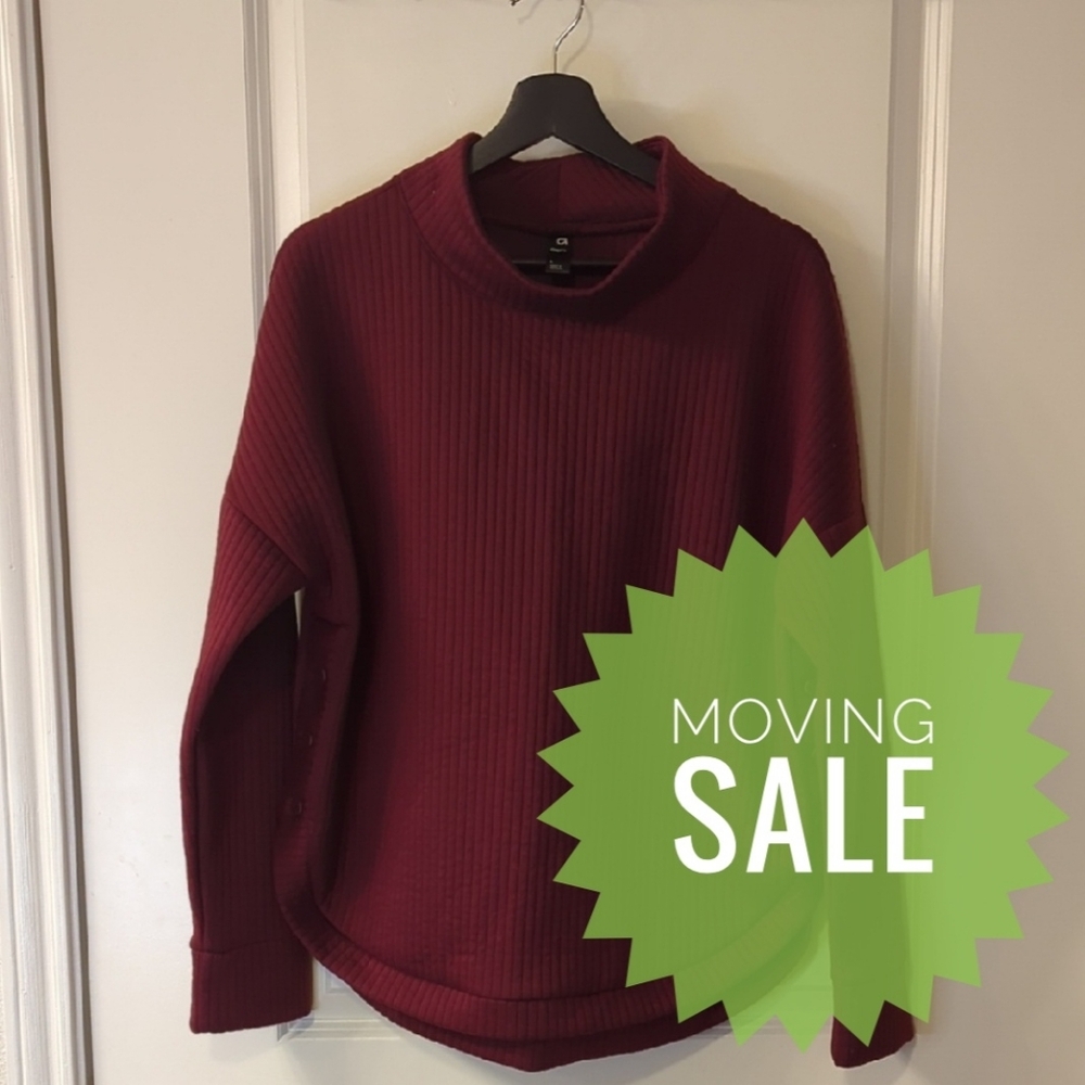 GAP Women's Burgundy Cowl Neck Sweater